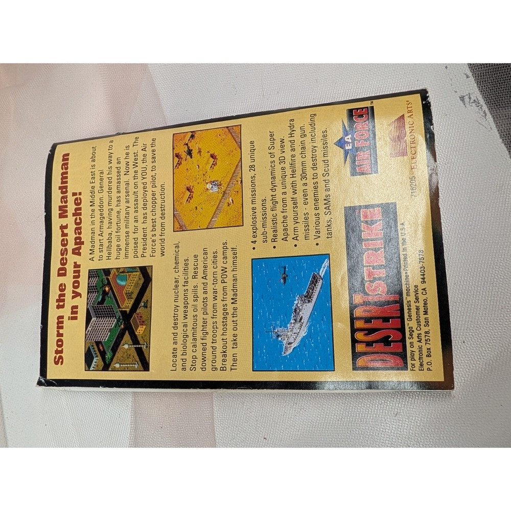 Jungle Strike Sega Genesis (1993) Complete with Case & Manual - Untested - Picture 8 of 8